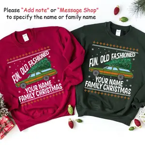 Custom Family Matching Christmas Shirts, Fun Old Fashioned Family Xmas Shirt, Family Christmas, Christmas Matching Clothing