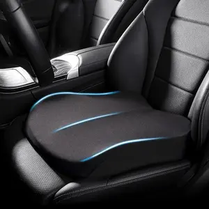 Car Booster Seat Cushion, Car Seat Driver Height Boost Mat Memory Foam Car Seat Cushions Pad Improve Driving View Non-Slip 3D Office Chair Cushion Pressure Relief