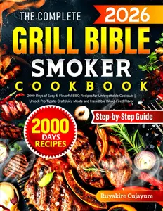 The Complete Grill Bible Smoker Cookbook: 2000 Days of Easy & Flavorful BBQ Recipes for Unforgettable Cookouts | Unlock Pro Tips to Craft Juicy Meats and Irresistible Wood-Fired Flavor