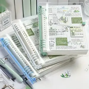 Waterproof A5 Notebook, 240 Pages Transparent PVC Binder, Spiral Bound Notepad, Reusable Dividers, Ideal for Writing, Office, Learning, Daily Use