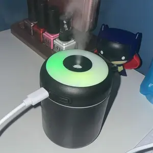 180ML USB Powered Humidifier, 1 Count Portable Mini Aroma Diffuser with Colorful Light, Car & Home Use Air Humidifier, Household Appliances