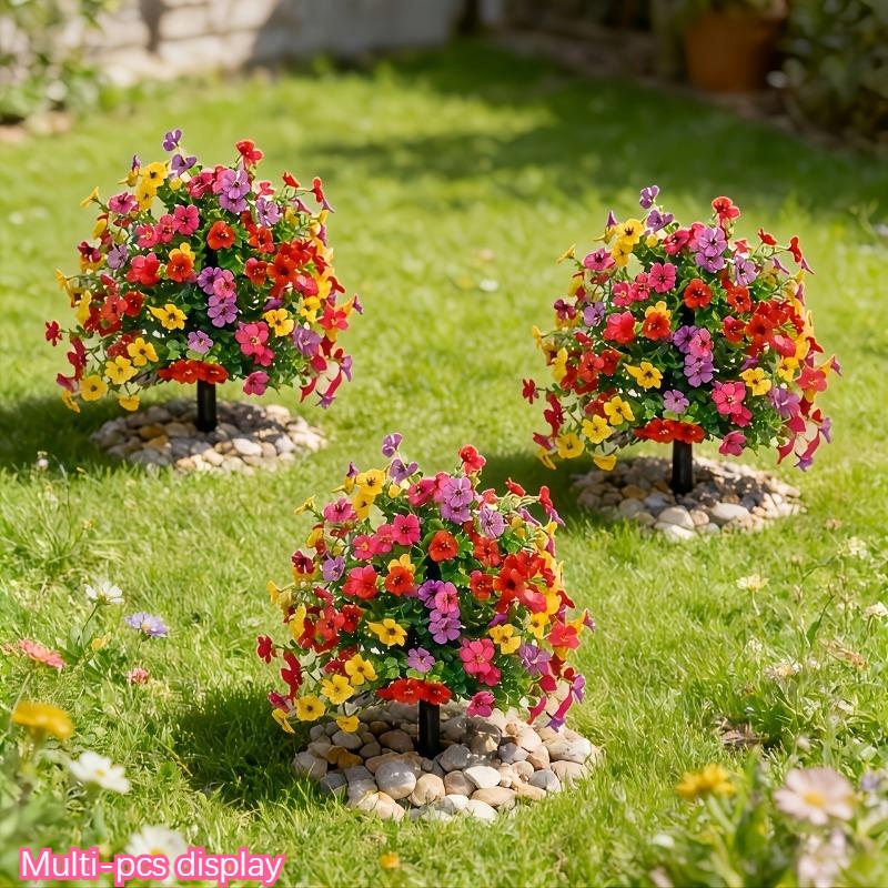 1 Multicolor Mix-and-match Realistic Violet with Indoor and Outdoor Garden Decoration Spring and Summer Holiday Ornaments Mother's Day Anniversary Housewarming Wedding Birthday Party All-season Decoration (excluding Containers), Artificial Flowers.
