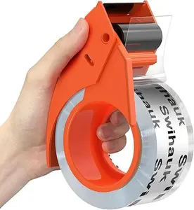 Heavy Duty Clear Packing Tape with Dispenser, Strong Shipping Packaging Tape for Moving Mailing Storage Boxes, 1 Roll 1.88 in x 66.6 Yards