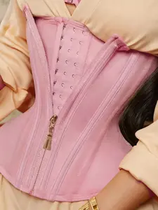 Women's High Compression Waist Cincher Belt with Zipper and Hook Buckle, Breathable Tight-Fitting Shapewear for Yoga Fitness