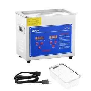 VEVOR Ultrasonic Vinyl Record Cleaner 6L 40kHz Vinyl Ultrasonic Cleaning Machine Knob Control Record Ultrasonic Cleaner 4 Records Vinyl Sonic Cleaner Stainless Steel Tank w/Mechanical Heater TimerVEVOR Super Brand Day