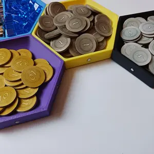 Magnetic Hexagonal Board Game Tray Organize your game table