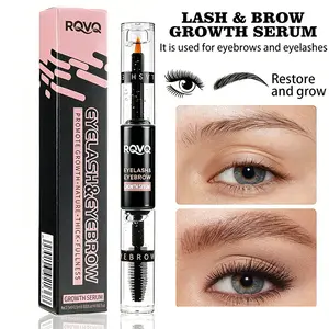 Lash & Brow Thickening Serum, Fast-Absorbing Non-Greasy Texture, Dual Brush Heads for Morning & Night, Natural Nourishing Complex for Longer Denser Look, Cruelty-Free Beauty Essential for Daily Lash & Brow Care