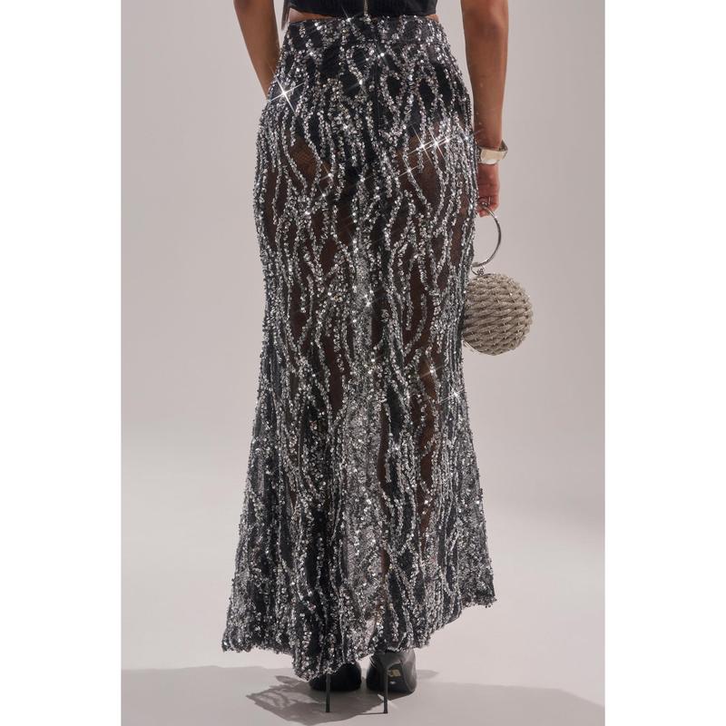 BEAUTIFUL SEQUIN MAXI SKIRT