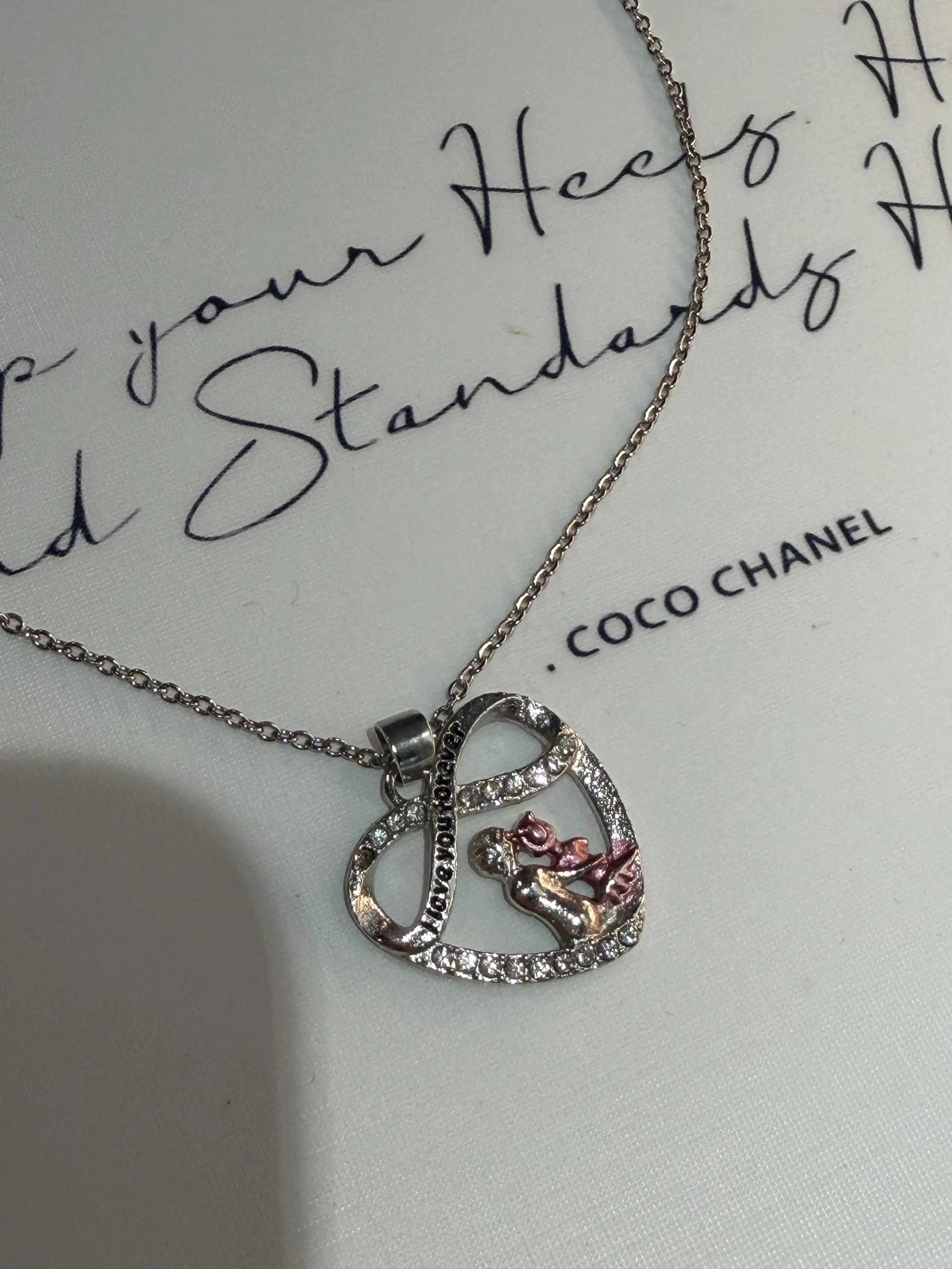 Exquisite Infinity Heart Necklace, Silver Plated Pendant with Artificial Diamonds, Meaningful Birthday Gift for Grandma and Granddaughter, Exquisite Jewelry, Meaningful Gifts, Infinity Heart Necklaces, Heartagram Pendant Necklaces
