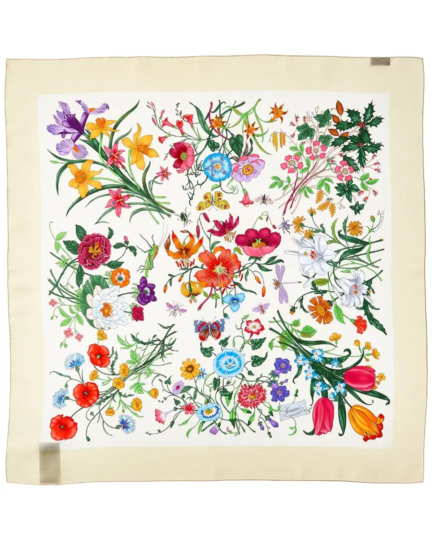 Gucci Floral Silk Scarf
