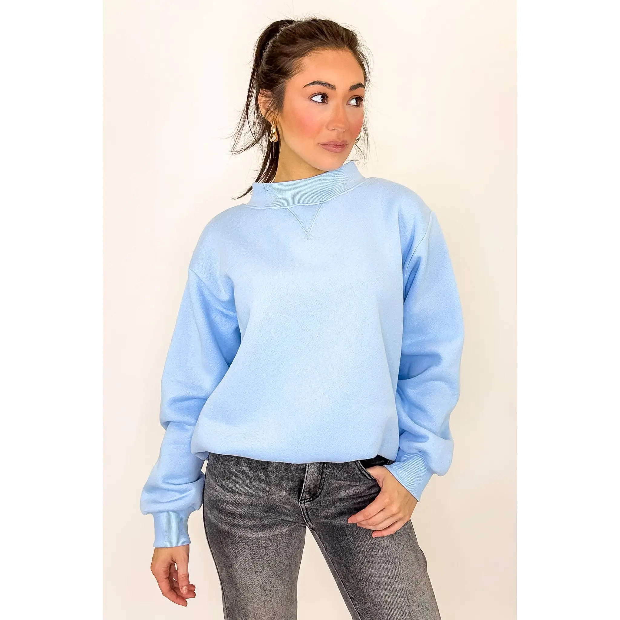 Modern Ease Mock Neck Pullover