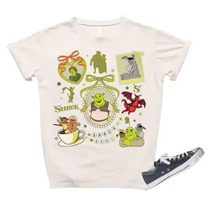 Cute Shrek Collage Shirt, Shrek Aesthetic Tee, Fairycore Y2K Shrek Shirt, Funny Donkey Dragon T-Shirt, Retro DreamWorks Meme Tee, Unisex Graphic Shirt