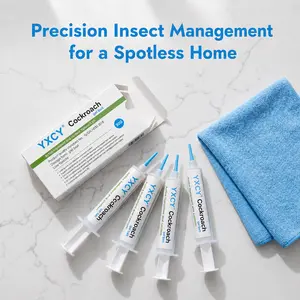 fathersdaygift 30g Cockroach Gel Bait, Effective cockroach Killer,Roach Repellent,Indoor &Outdoor Roach Killer for German & American Roaches, Gel Repellent with Plunger & Precision Tip