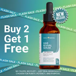 Simply Revival Topical DHT Blocker – Hair & Scalp Serum for Thinning Hair, Fuller-Looking Hair & Overall Scalp Health Support - New