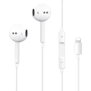【Plug & Play】 Headphones for iPhone,【No Bluetooth】 Wired Earbuds Earphones with Built-in Microphone Support Volume Control, Compatible with iPhone 14/13/12/11 Pro Max/Xs Max/XR/X/7/8 Plus