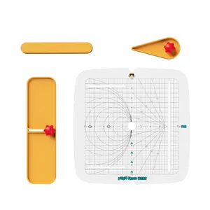 Children's Cardboard Cutter Extension Pack, Including Angle Cutter, Circle Cutter, Straight Line Cutter, and Measuring Dial.