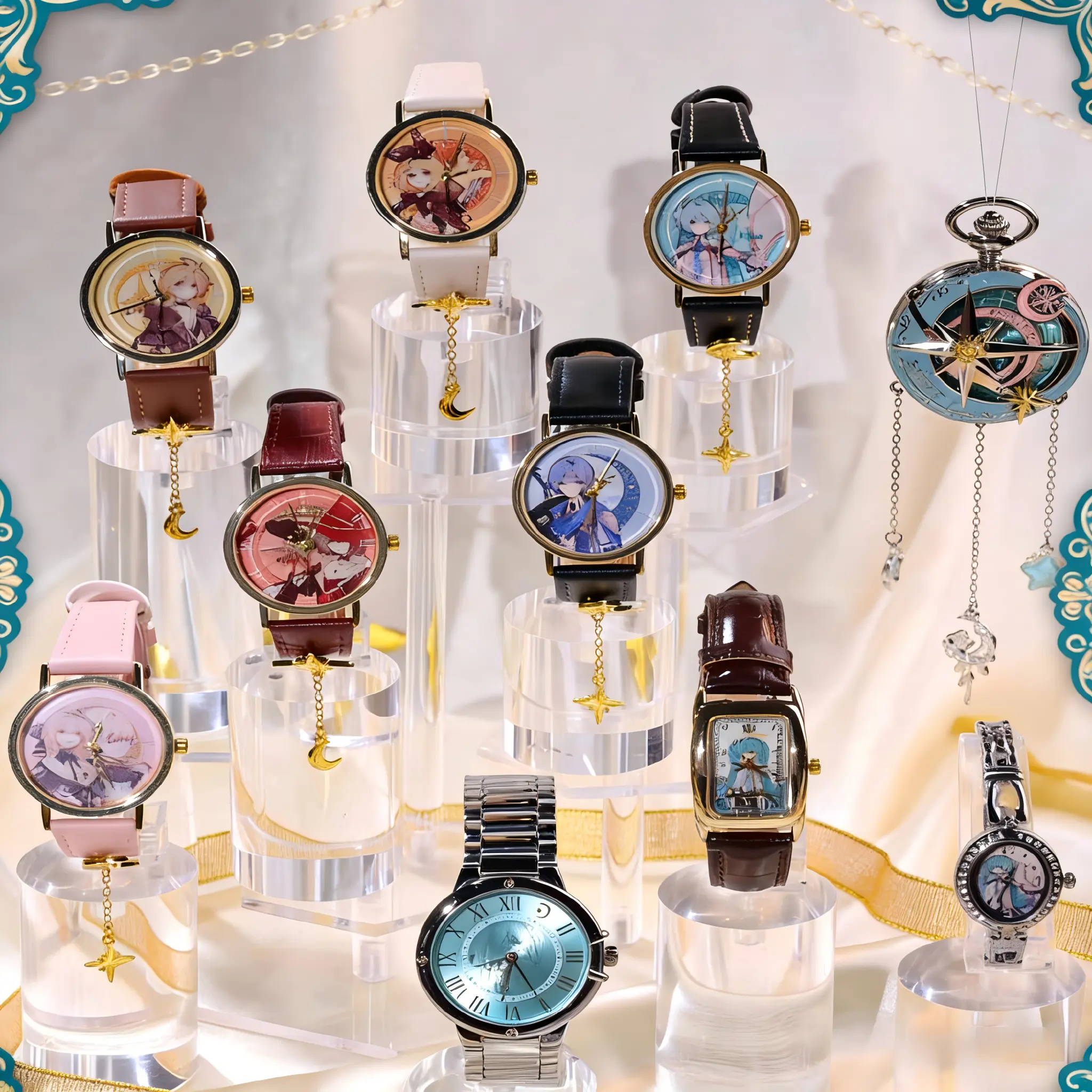 [Summer New Product] MINISO Miku Hatsune Series Star Moon Knight Watch Surprise Blind Box Merchandise Gift Accessories, Exquisite Items, Fashionable and Versatile  075