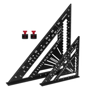 Arrow Aluminum Alloy Rafter Square, 7-Inch Carpenter Square Layout Tool, Woodworking Triangle Ruler for Carpentry and Craftsmen