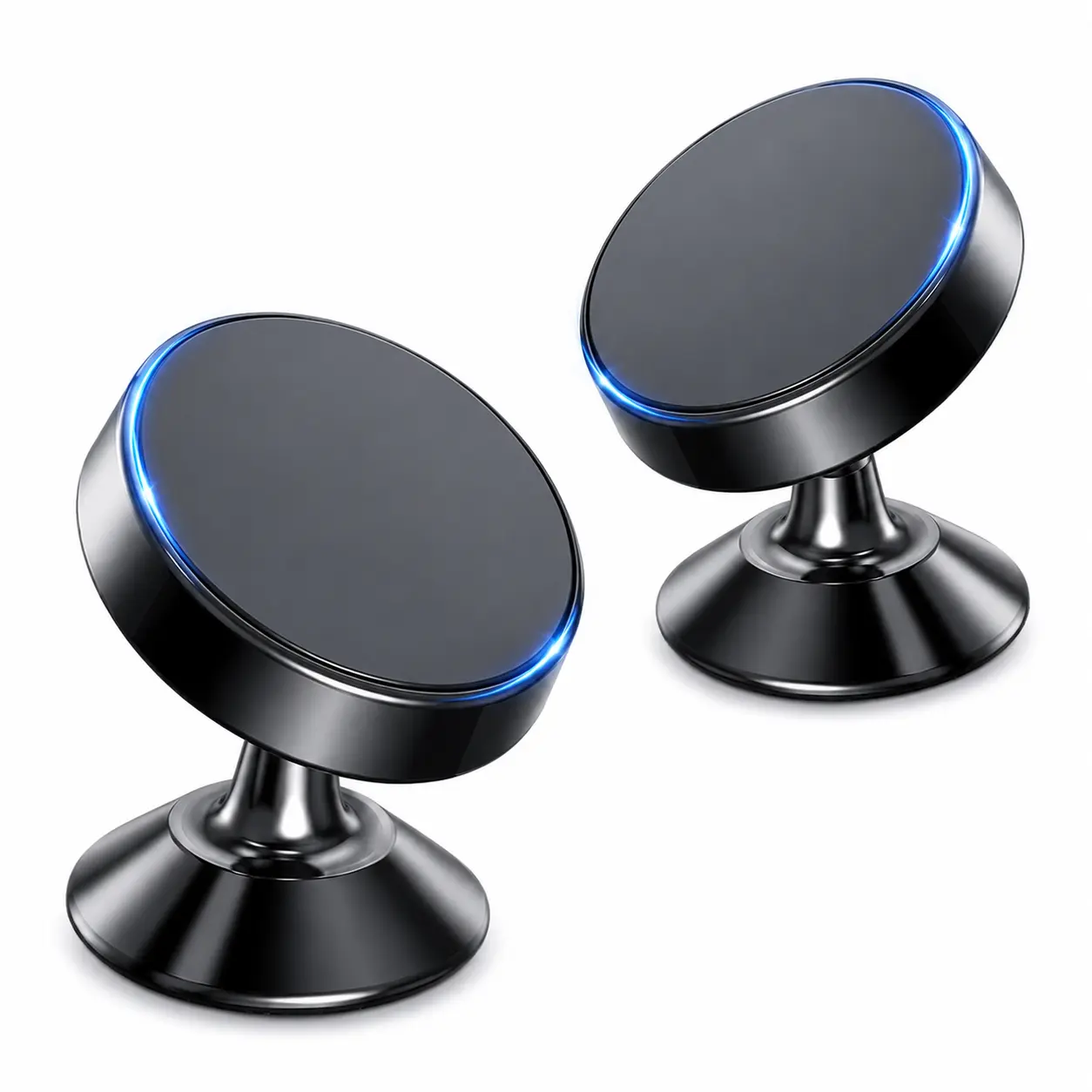 2-Pack Magnetic Metal Dashboard Phone Holders & Mounts - Ultra-Strong Magnetism, Hands Free Driving, Stays Secure, Universal Multi-Functional, Compatible with iPhone, Samsung, All Android Smartphones