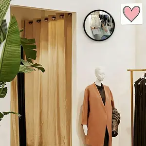 Stylish Wall‑Mounted Convex Fisheye Mirror, Wide‑Angle Selfie Must‑Have, Modern Industrial Home Decor