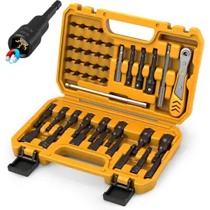 47-Piece Magnetic Nut Driver & Screwdriver Bit Set - Strong Magnetic Nut Drivers  Impact Drill, Power Nuts Driver, Mini Ratcheting Wrench, Drill Bits Extension & Socket Adapter