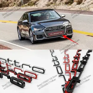 For Audi A3-A8/q3/q5/q7/s3/s4/s5/rs Models Abs Material Grille Emblem, Durable Car Accessories, Enhance Your Ride Style