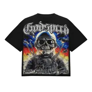 Godspeed Skeleton Space Warrior clothing gift - graphic tee - shirt top men - Soft Cotton T-Shirt