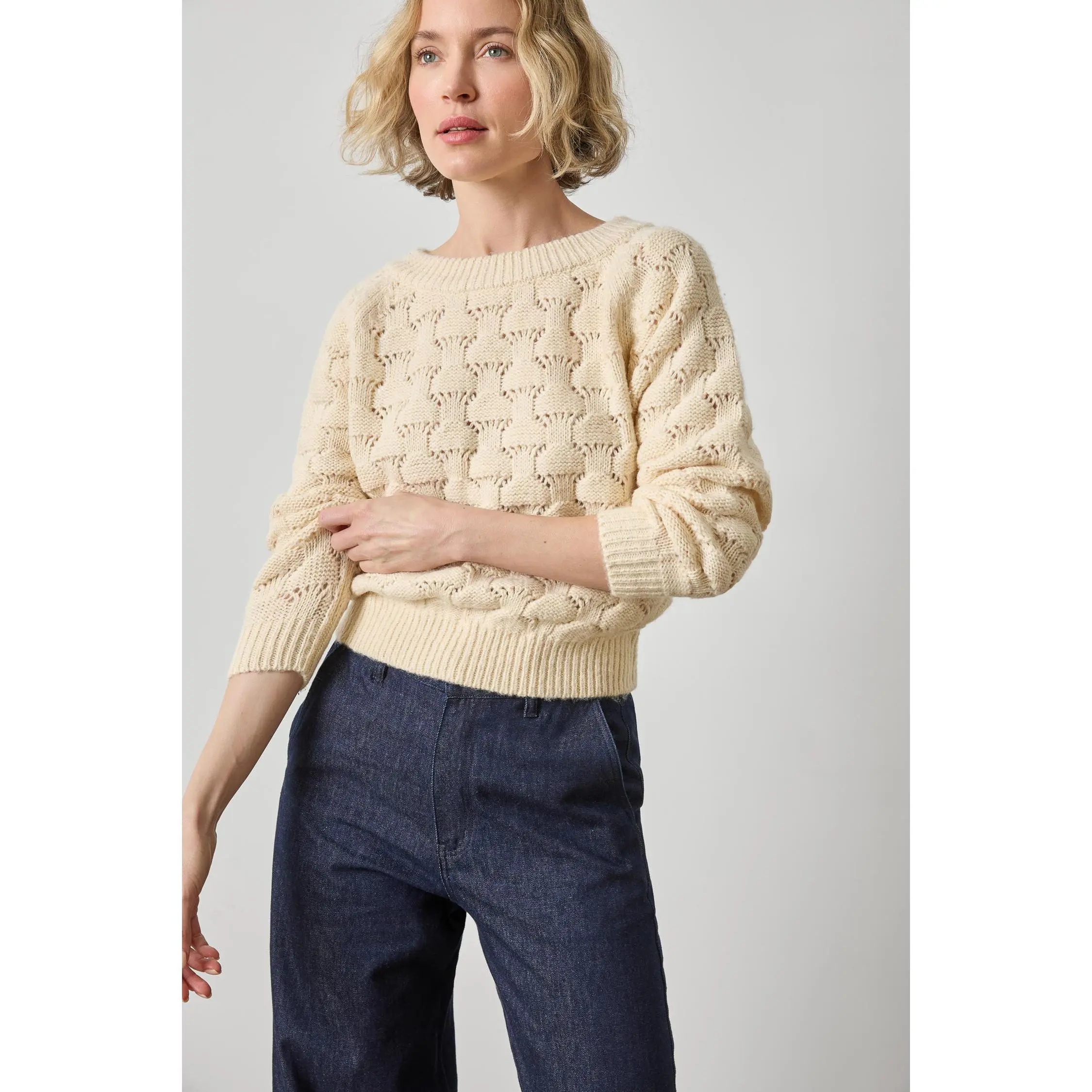 Long Sleeve Ballet Neck Sweater