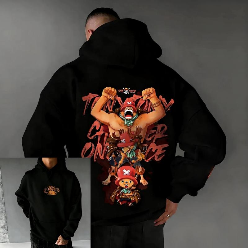 #OnePieece Chopper Graphic  T-Shirt, All Versions Cute Chopper Pullover Hoodie Men Women New Autumn Winter Streetwear Oversized Casual Anime Print Hooded Sweatshirt