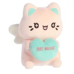 Aurora Candy Heart Sitting Meowchi Pink 7 Inch Plush Figure