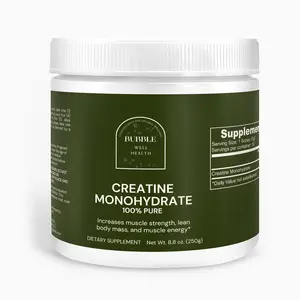 100% Pure Creatine Monohydrate Supplement for Optimal Exercise Performance and Muscle Protein Synthesis - Unflavored, 0.55lb (250g)