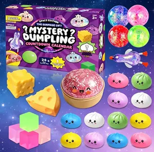 New Puzzle & Stress Relief Toy for Adults, Cute Dumpling Pouch Squishy Fidget, Surprise Calendar Blind Box