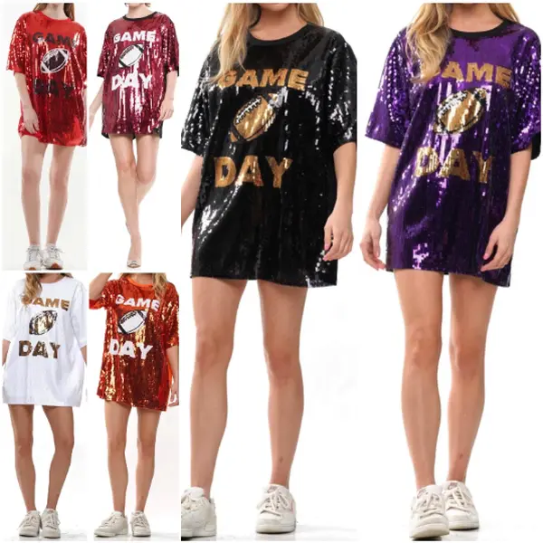 slim fit dress slacks Kansas City Football Sequin Jersey Dress main image 0