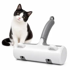 Reusable Pet Hair Removal Roller - Static Fur Remover for Dogs & Cats - Perfect for Furniture, Carpet & Bedding - Washable Lint Roller with Large Dustbin & Cute Design - Bonus Pet Chew Toy Included, Easter Gift