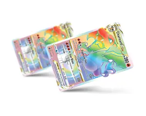 Rainbow Mega Charizard Pokemon Card Credit Card Skin (Flash Sale Pack 3, 6, 9)