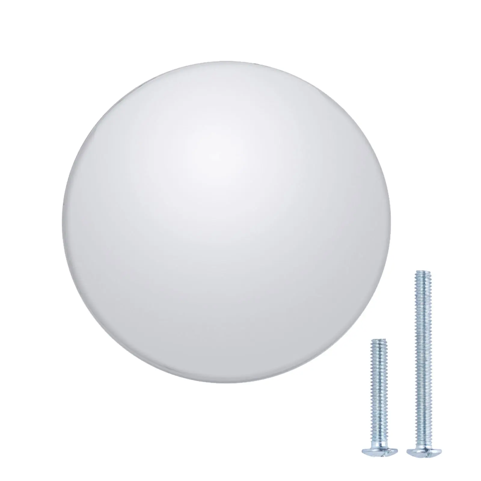 South Main Hardware Round Flat Cabinet Knob, 1.37" Diameter, Polished Chrome, 10-Pack