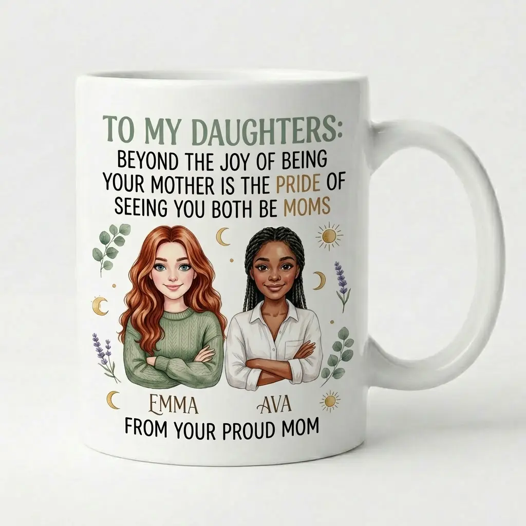 Personalized To My Daughters Mom Mug – Watching You Be Moms Gift, Custom Name Mother’s Day Coffee Cup
