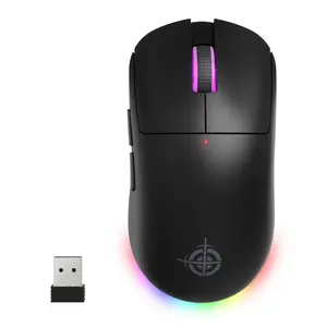 ATTACK SHARK Wireless Gaming Mouse, 24000 DPI Adjustable Lightweight Mouse, 1000Hz Polling Rate, Tir-mode BT/2.4G/ Wired Gaming Mouse with Grip Tape, Gaming Accessories