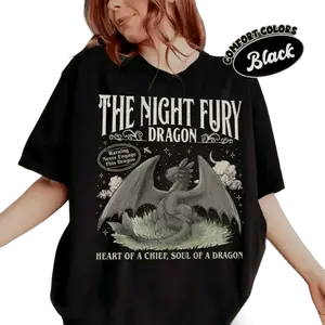 The Night Fury Dragon Httyd Shirt Dragon Trainer T Shirt How To Train Movie Inspired Tee Gift F Relaxed Everyday Vintage Relax Cotton T-Shirt