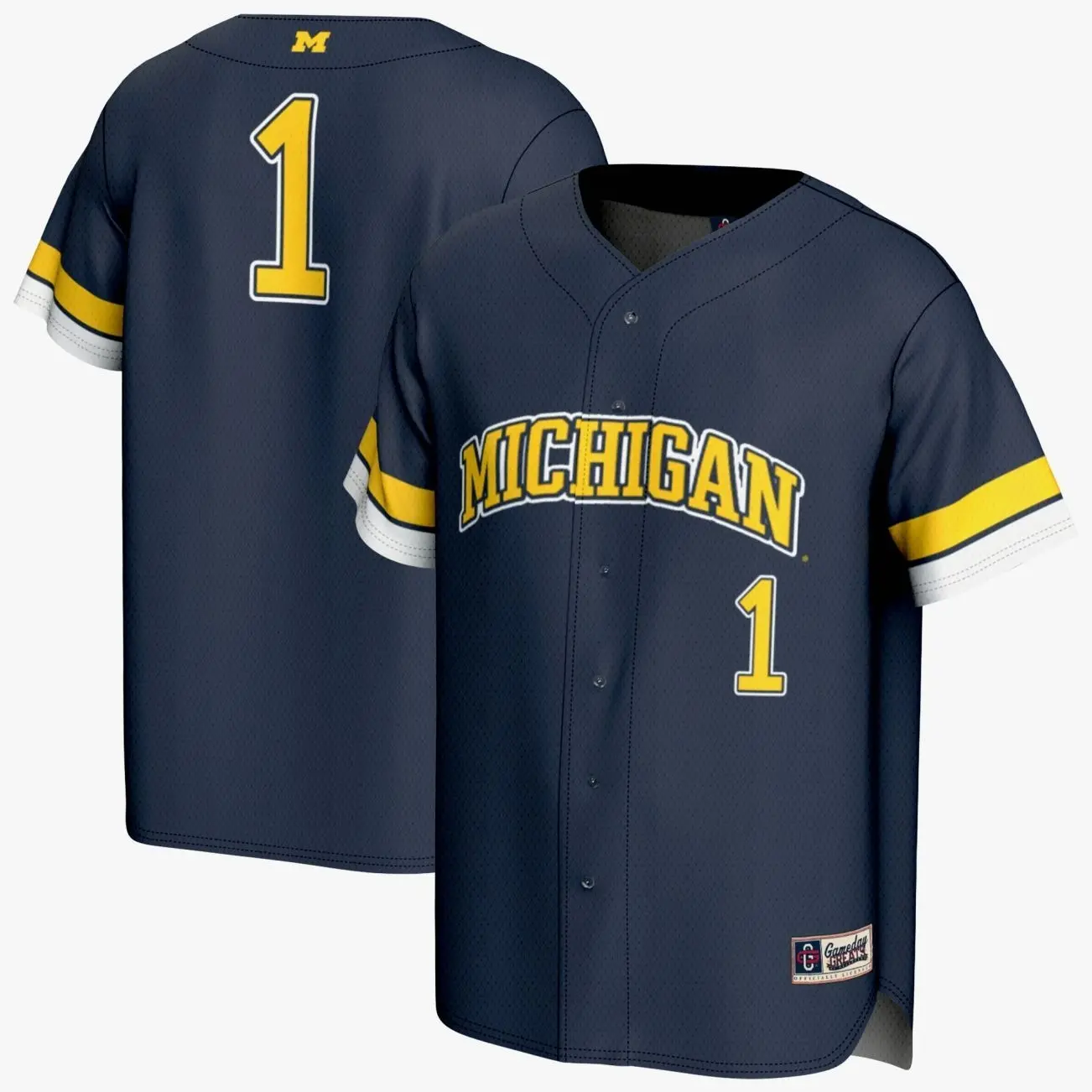 Michigan Wolverines GameDay Greats Youth Pick-A-Player Lightweight Baseball Fashion Jersey - Navy