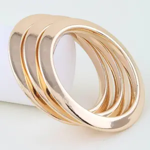 Triple Edge Bangle Bracelets