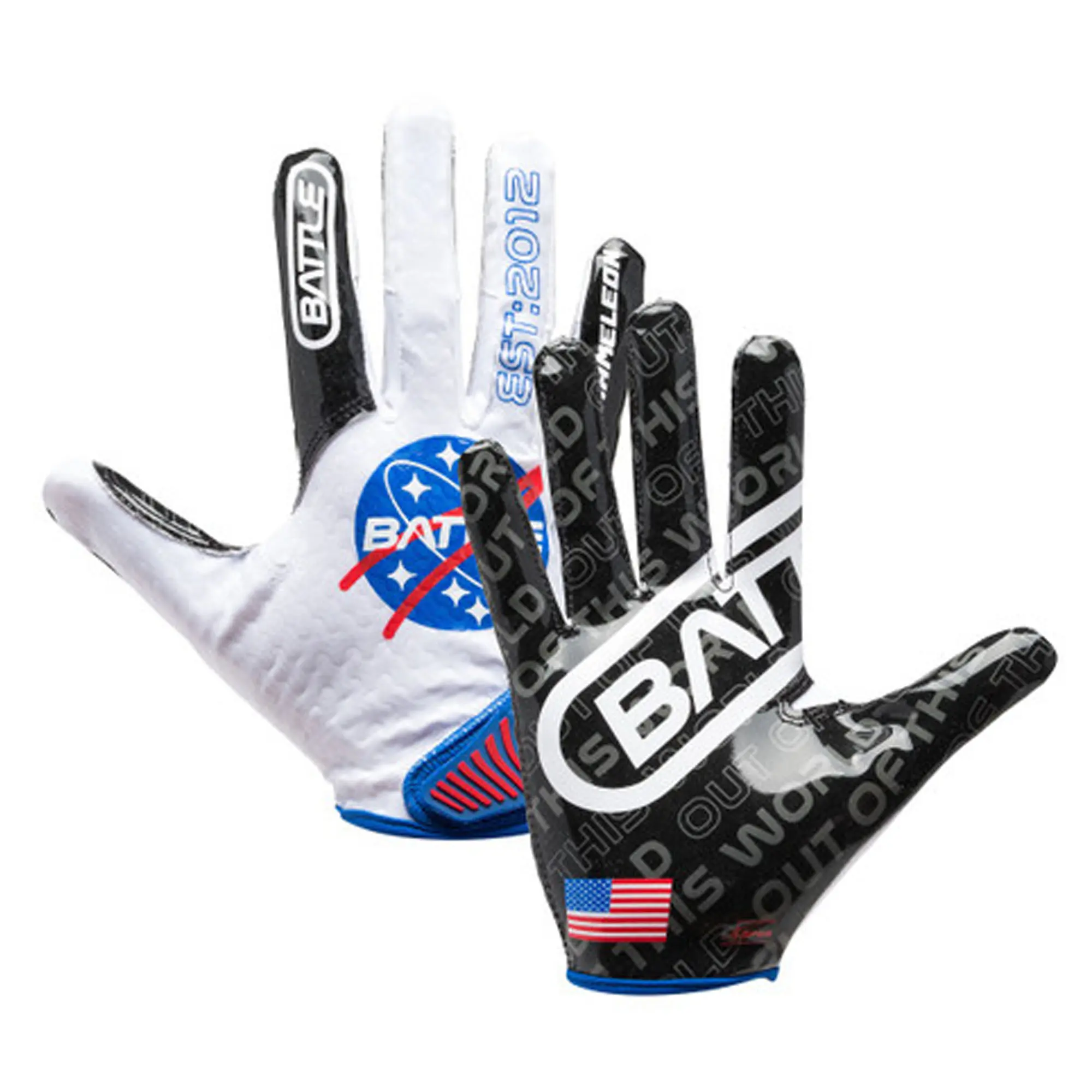 Battle Sports Adult  "Space" Chameleon Receiver Football Glove