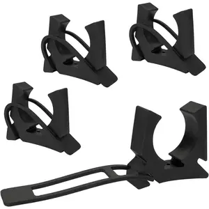 4 Pack Boat Hook Holder Replacement for Gaff Hook Holder with Rubber Spring Strap, Marine Holder Clips Fits for Boat Hook, Paddle Holder, Oar Mounts, Boat Net, Gaff, Push Pole, Anchor Pole