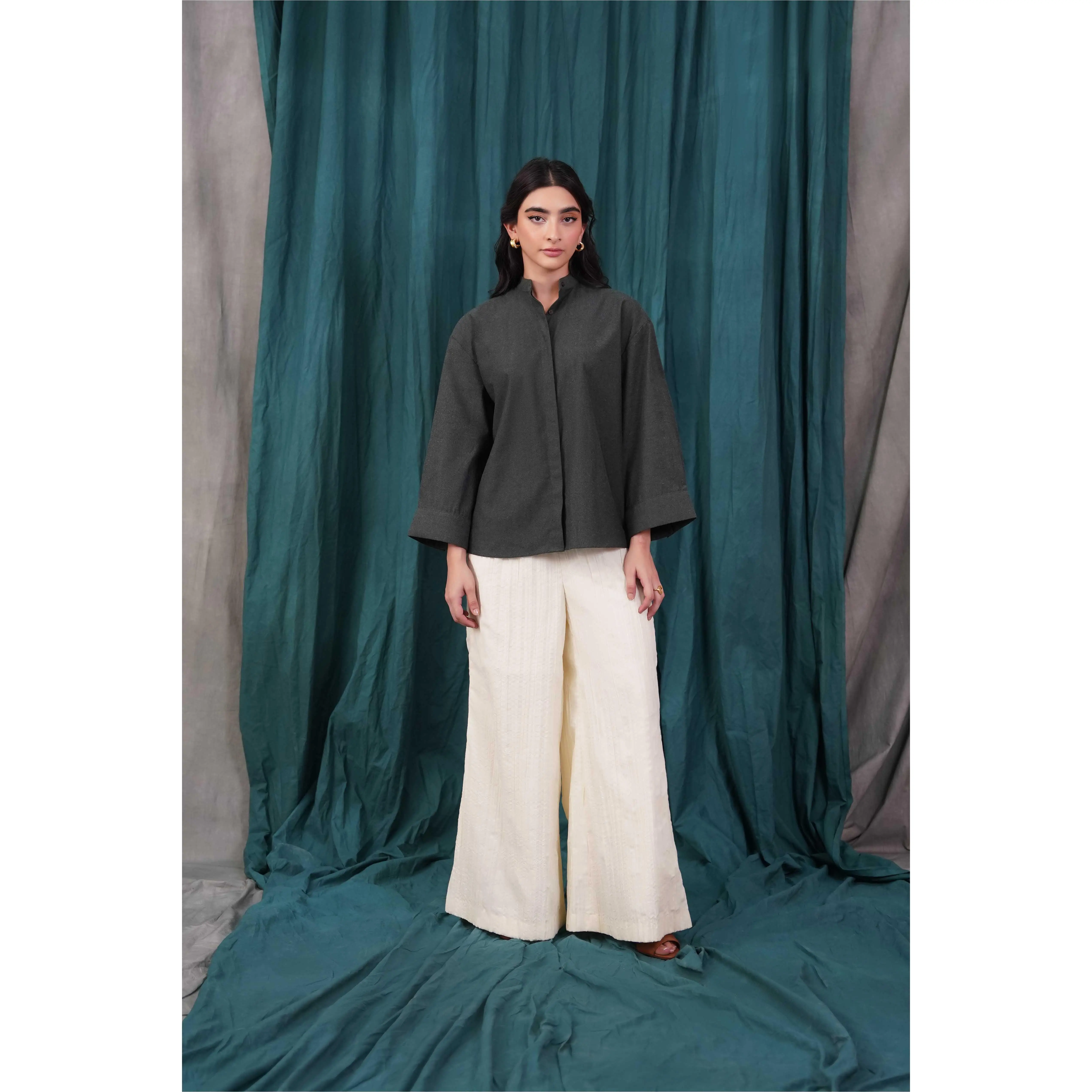 Cream Pleated Trouser Womenswear Pants Bottom