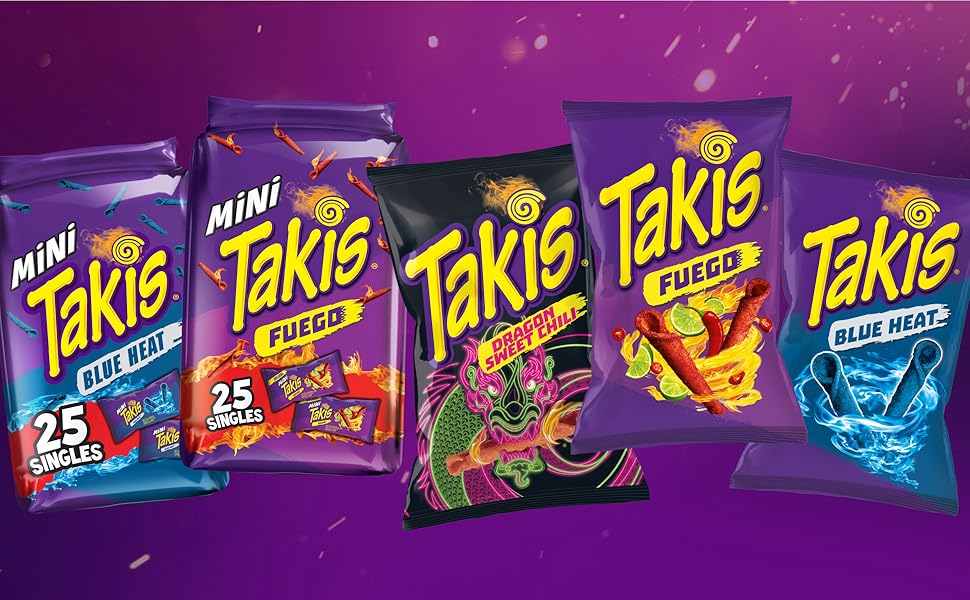 Takis Fuego 17 oz Fiesta Size Snack, Crispy Hot Chili Pepper & Lime Flavored Extreme Spicy Rolled Corn Tortilla Chips
