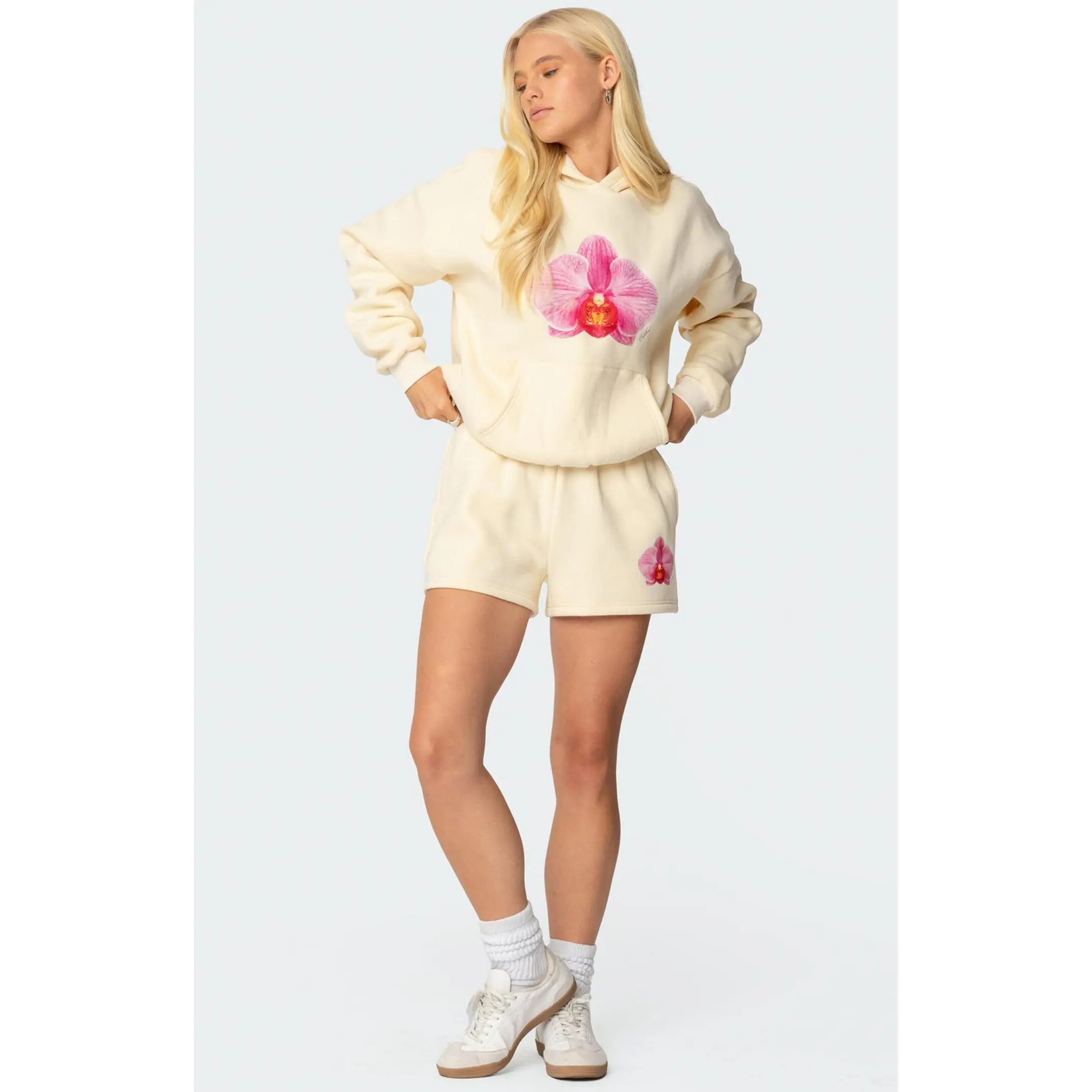 Edikted Women's Orchid Babe Sweat Shorts
