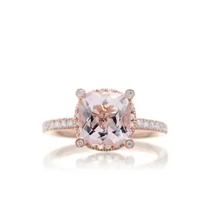 The Desirée Cushion Morganite