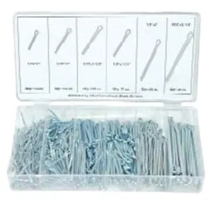 K Tool International KTI00075 Pin Cotter Assortment, Assorted Pins, Compartmentalized