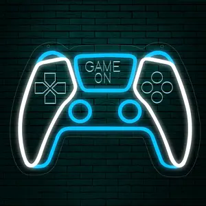 Controller Neon Sign - Indoor  USB Powered Wall Decoration -Acrylic Neon Sign for Gamers and Streamers - with ON/OFF Switch