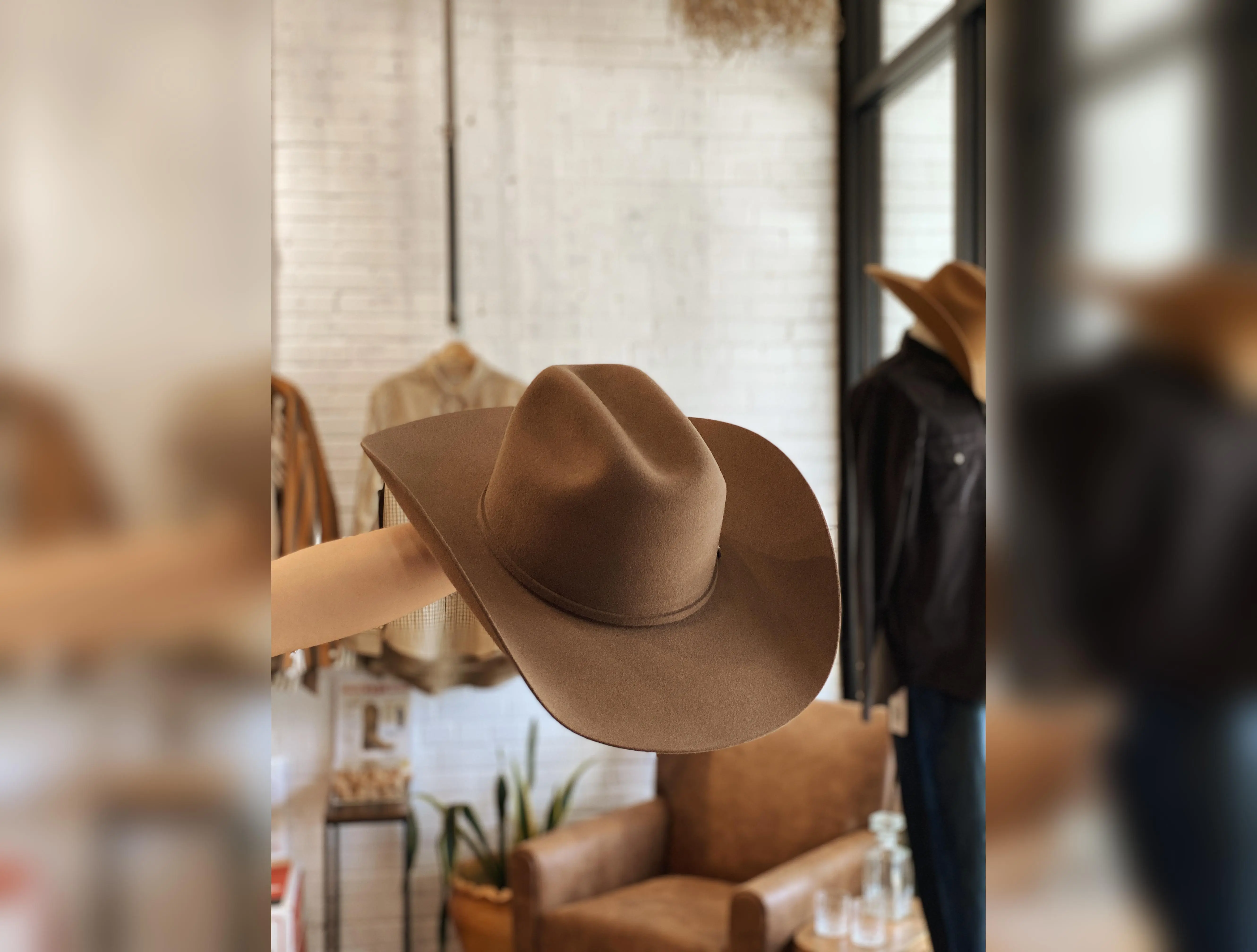 Serratelli Pecan 4x Fur Felt Cowboy Hat